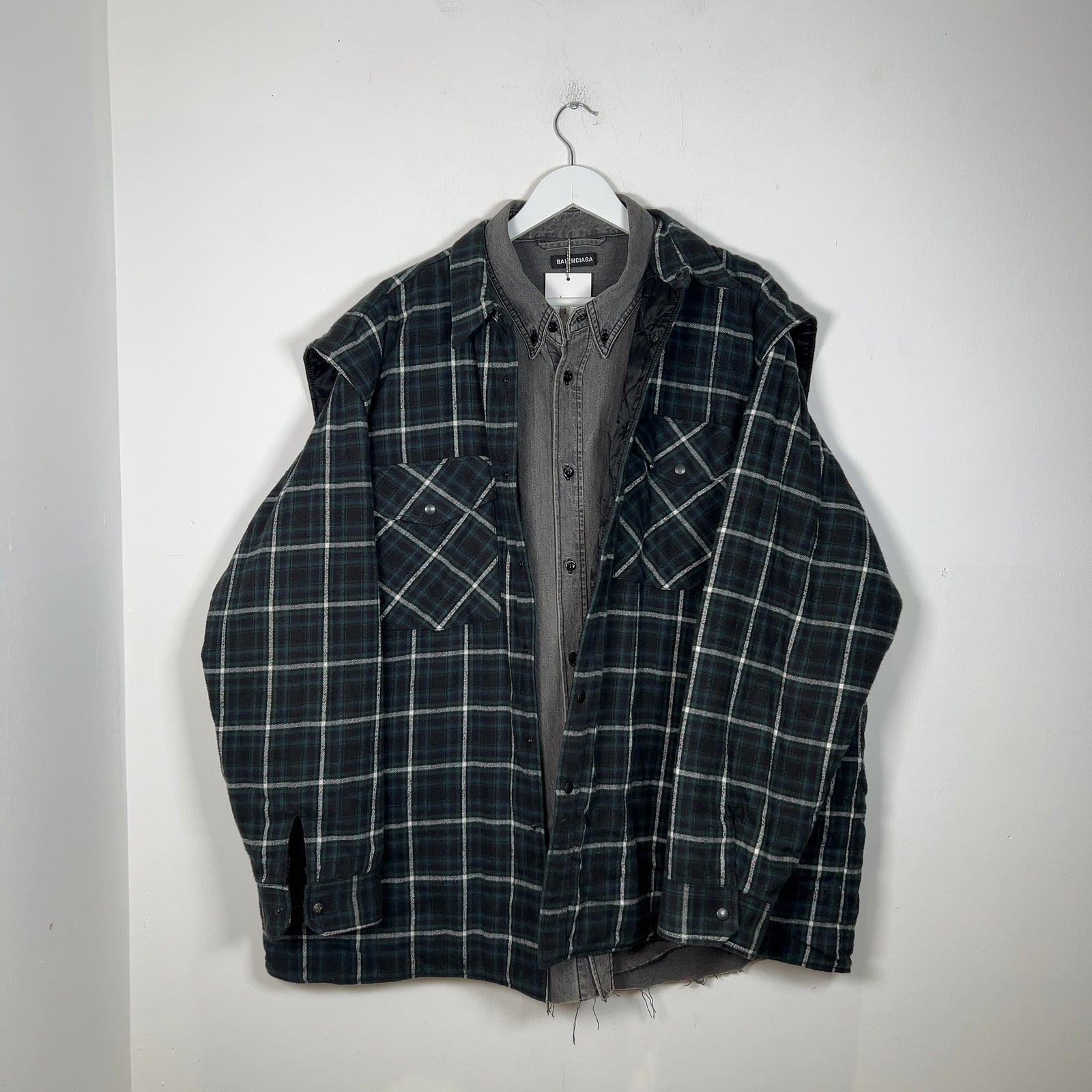 Balenciaga Double Layer Flannel Jacket