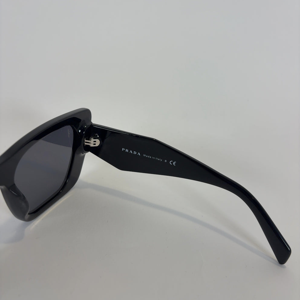 Prada Plaque Logo Wide Cat Eye Sunglasses