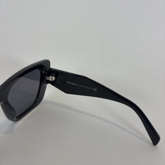 Prada Plaque Logo Wide Cat Eye Sunglasses