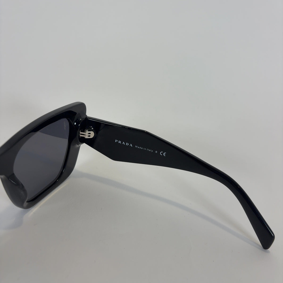 Prada Plaque Logo Wide Cat Eye Sunglasses