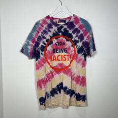 Gallery Dept 'Stop Being Racist' Graphic Tye Dye T-Shirt