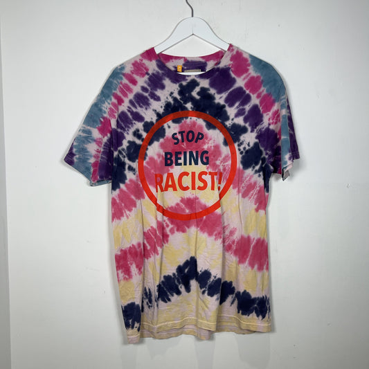 Gallery Dept 'Stop Being Racist' Graphic Tye Dye T-Shirt