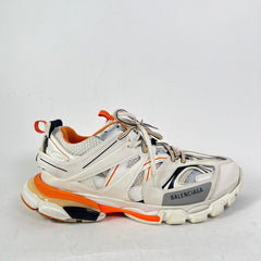 Balenciaga White/Orange Track Sneaker Size 45