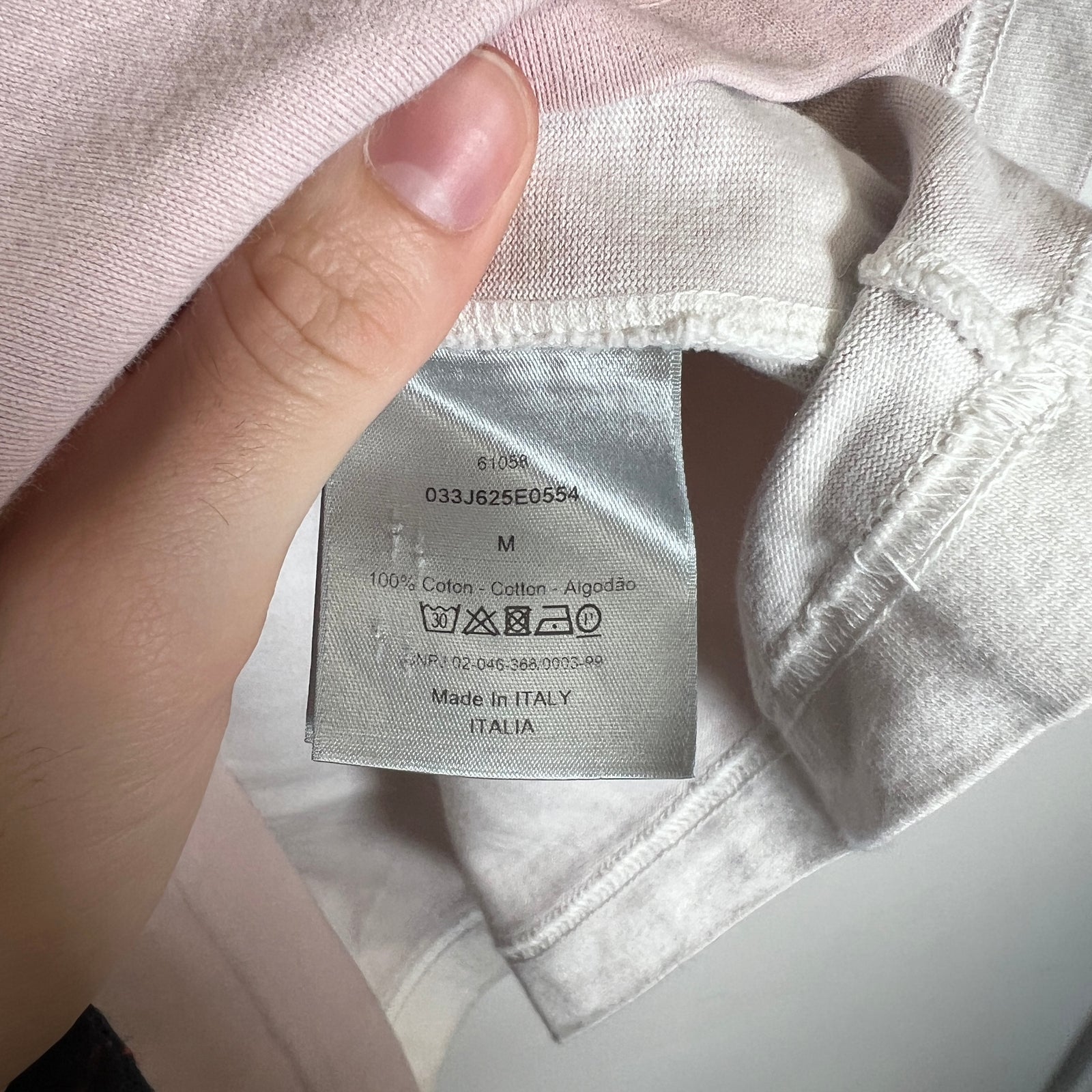 DIor Spell-out Object Dyed Pink T-Shirt Size XL