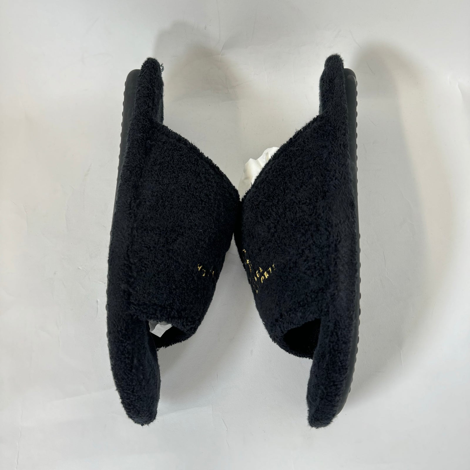 Balenciaga Black Hotel & Resorts Cloth Sandals Size 45