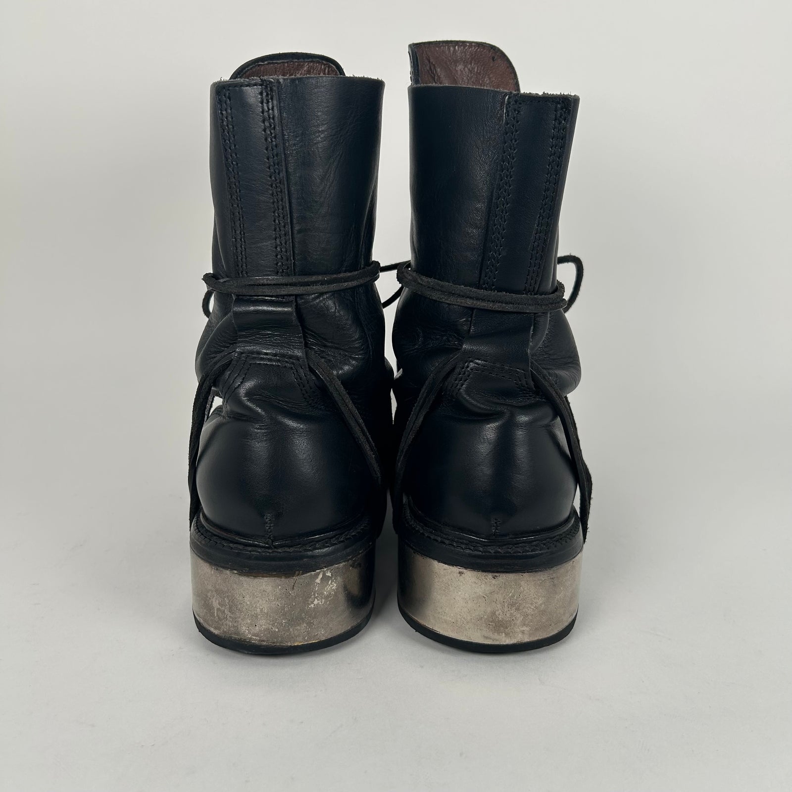 Dirk Bikkemburgs Metal Heel Lace Hole Boots Size 43