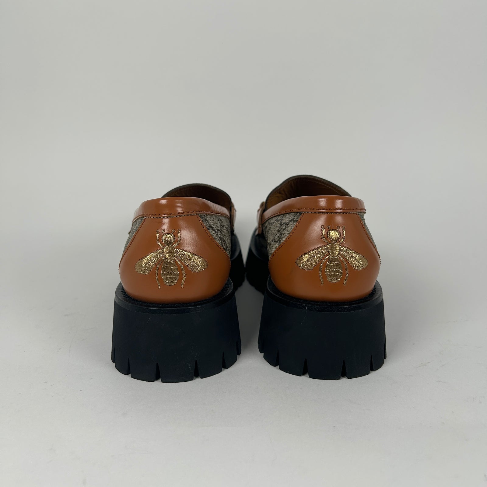 Gucci Harold Horsebit Canvas Printed Loafer Size 40