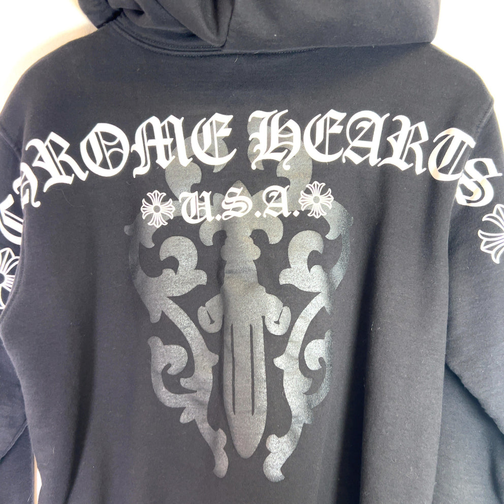 Chrome Hearts Vine Dagger Thermal Zip Up Hoodie