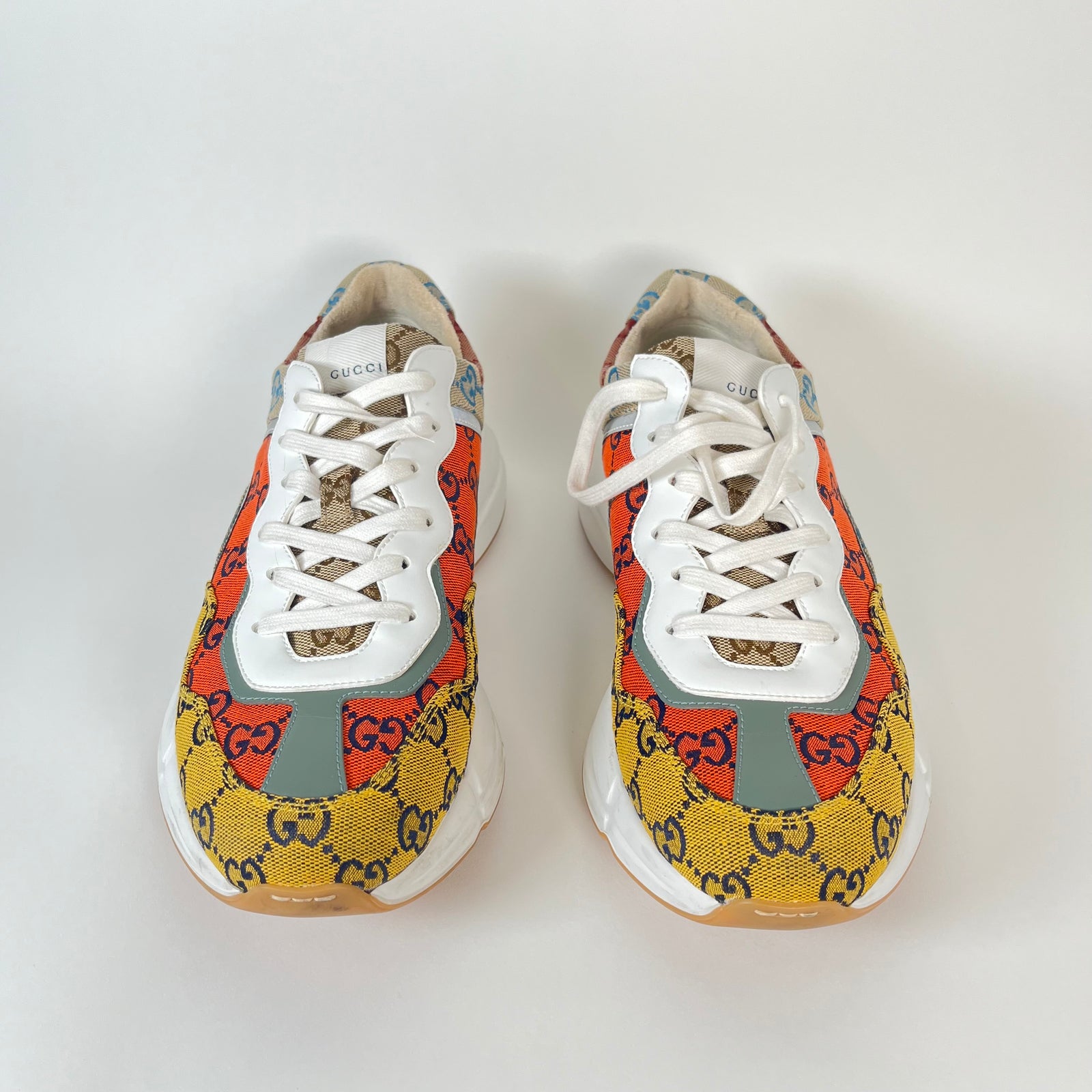 Gucci GG Rhyton Multi Color Sneakers Size 42