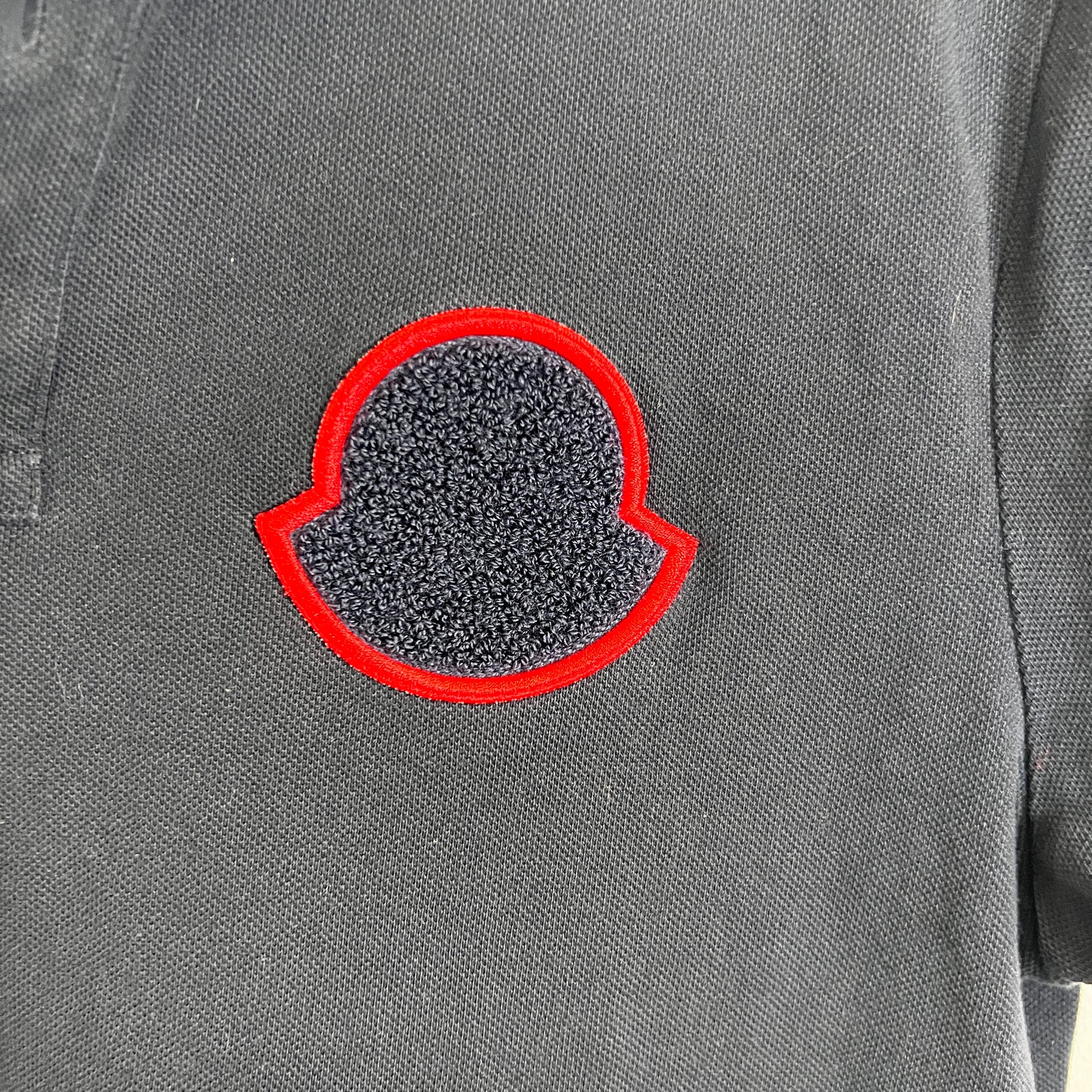 Moncler Navy Ghost Logo Polo Size M