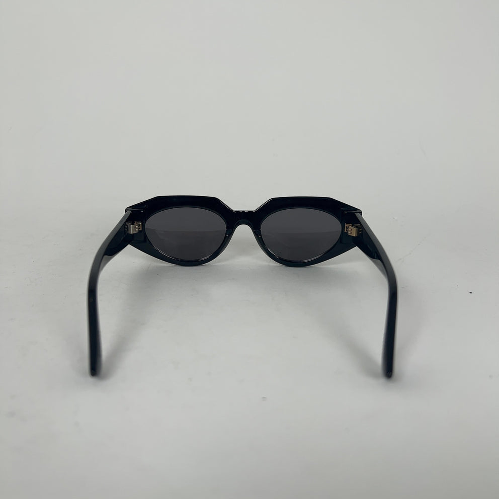 Bottega Veneta Structured Cat Eye Logo Sunglasses