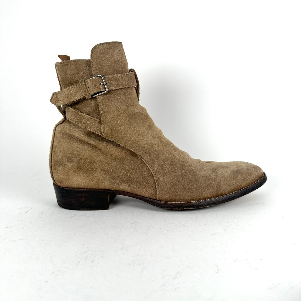 Saint Laurent Tan Jodhpur Suede Boot Size 41