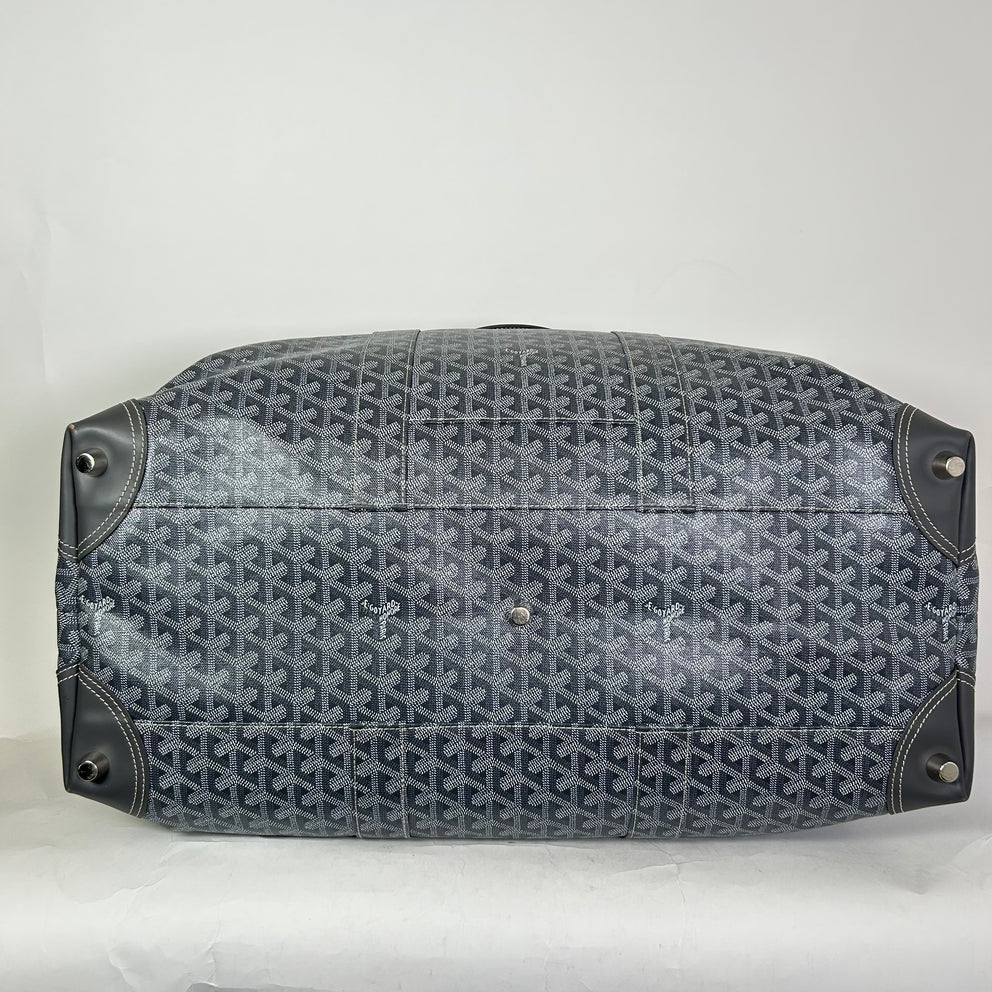 Goyard Grey Goyardine Boeing 55 Travel Duffle Bag