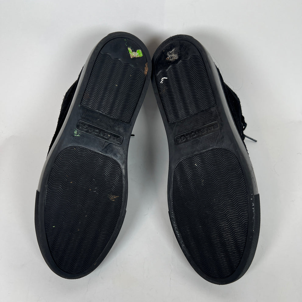 Balenciaga Black Suede Arena Sneakers Size 42