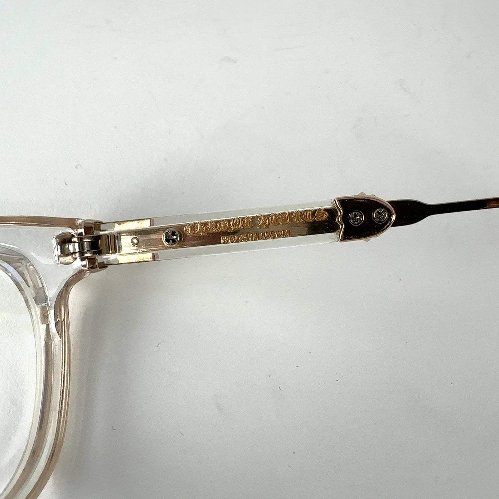 Chrome Hearts 'Duck Butter' Gold/Clear Frame Glasses