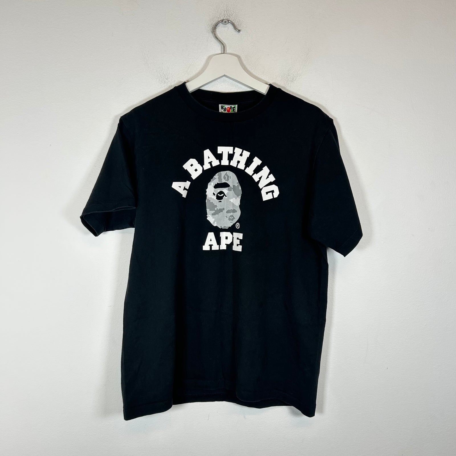 Bape Black Digi Camo Ape Head T-Shirt Size L
