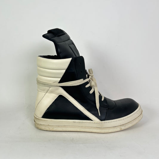 Rick Owens Black/Milk Geobaskets Size 45