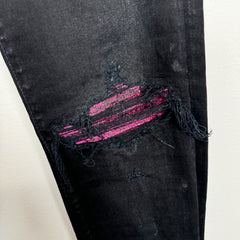 Amiri Mx1 Pink Patch Darkwash Jeans Size 33