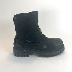 Balenciaga Distressed Canvas Combat Strike Boots