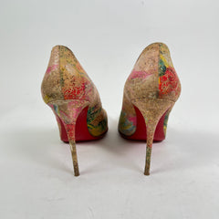 Christian Louboutin Blooming Cork Pigalle Follies 100 Heels