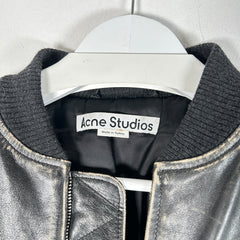 Acne Studios Aged Leather Bomber Size M