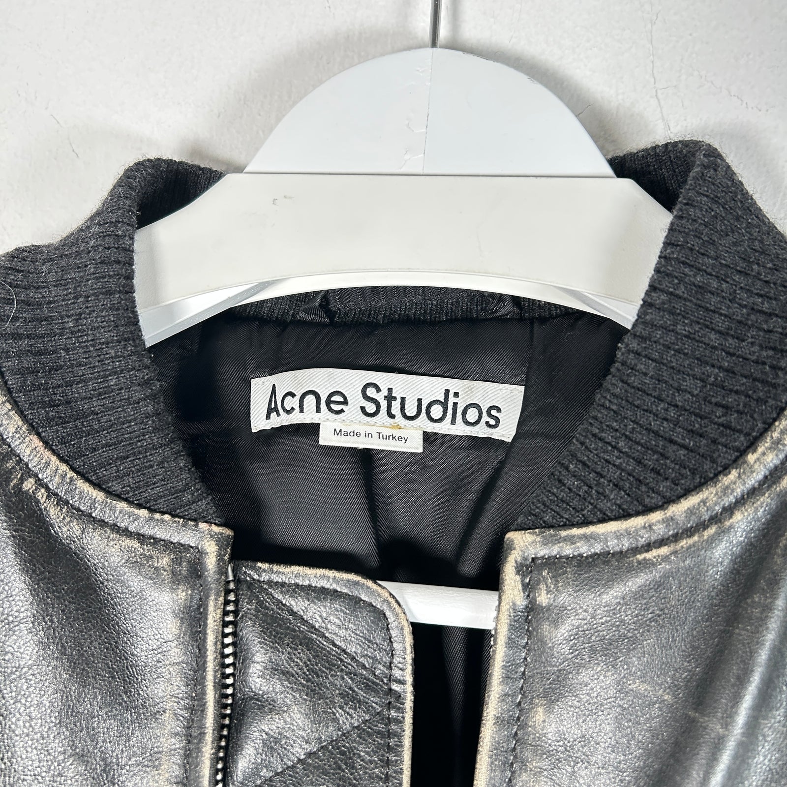 Acne Studios Aged Leather Bomber Size M
