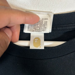 Bape Black STA Denim Pattern T-Shirt Size XL