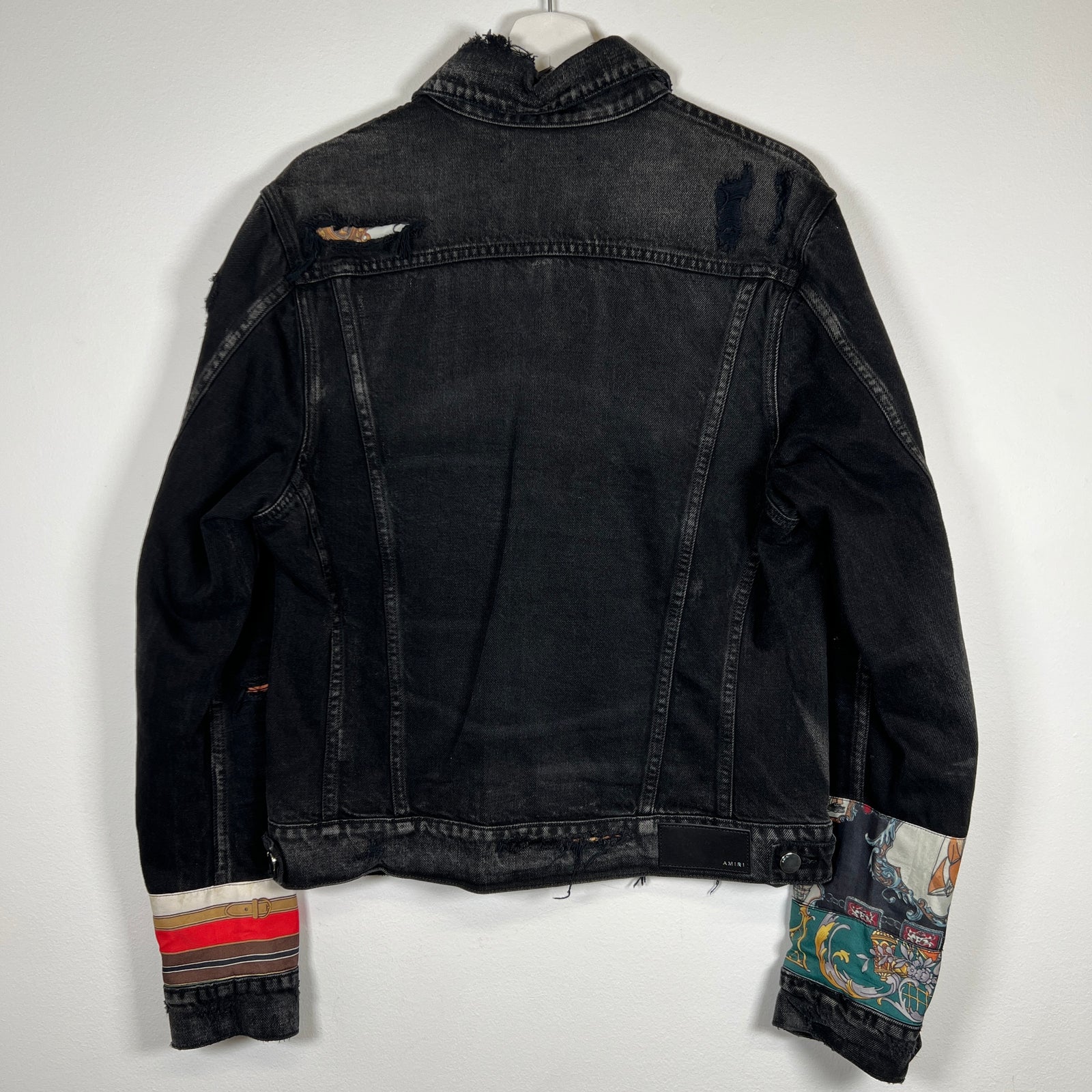 Amiri Silk Detail Trucker Jean Jacket Size M