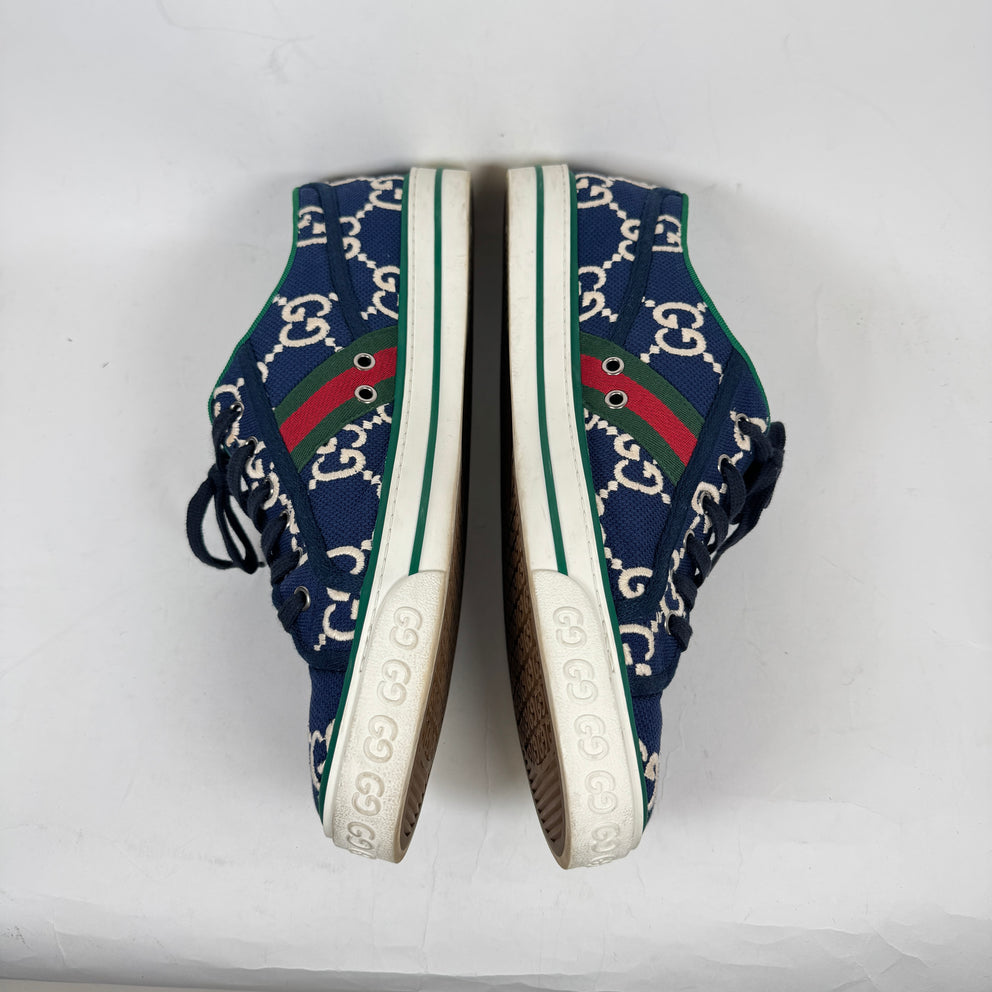 Gucci Ink Blue Tennis 1977 Sneaker Size GG 12