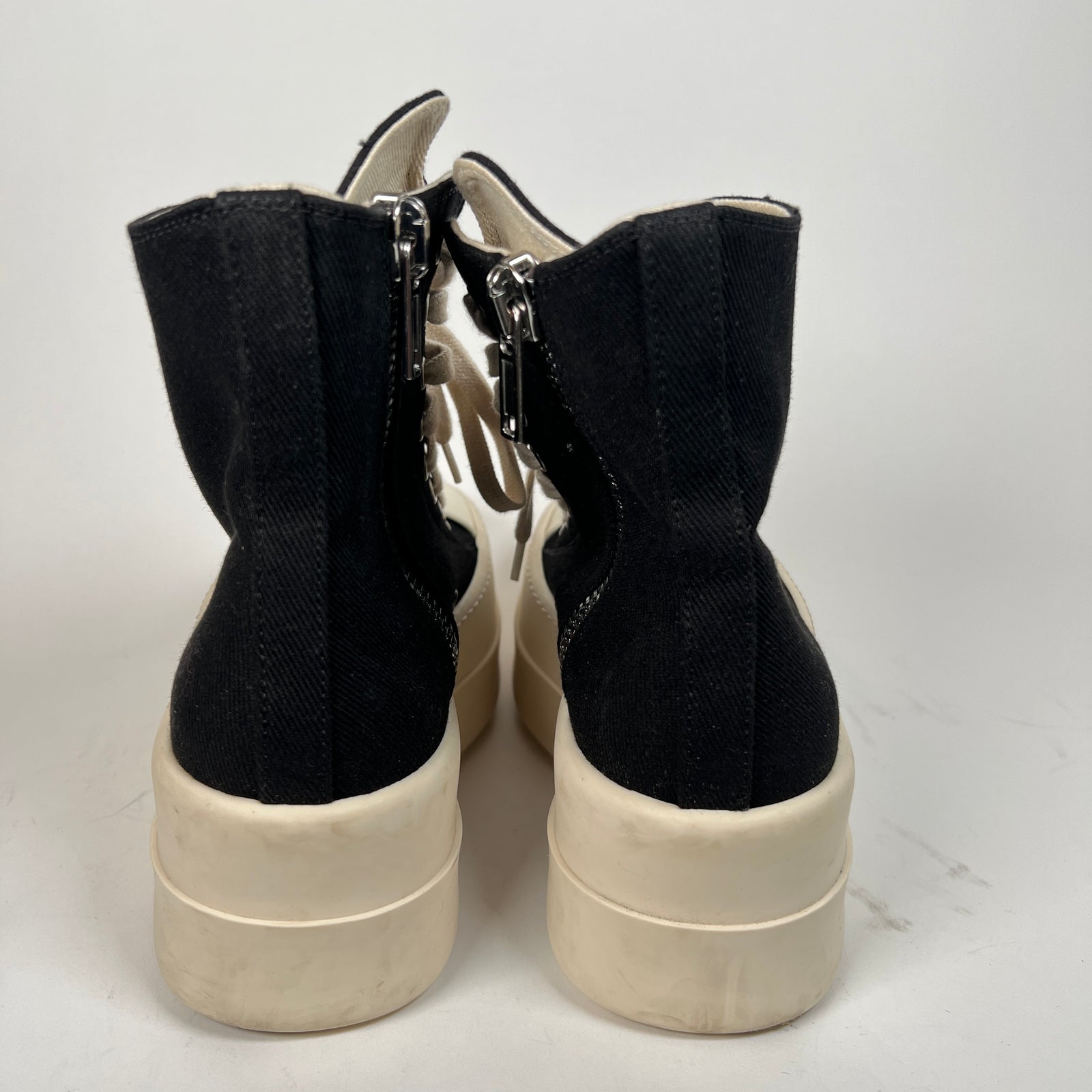 Rick Owens Drkshdw Black/Milk Mega Bumper Sneakers Size 37.5