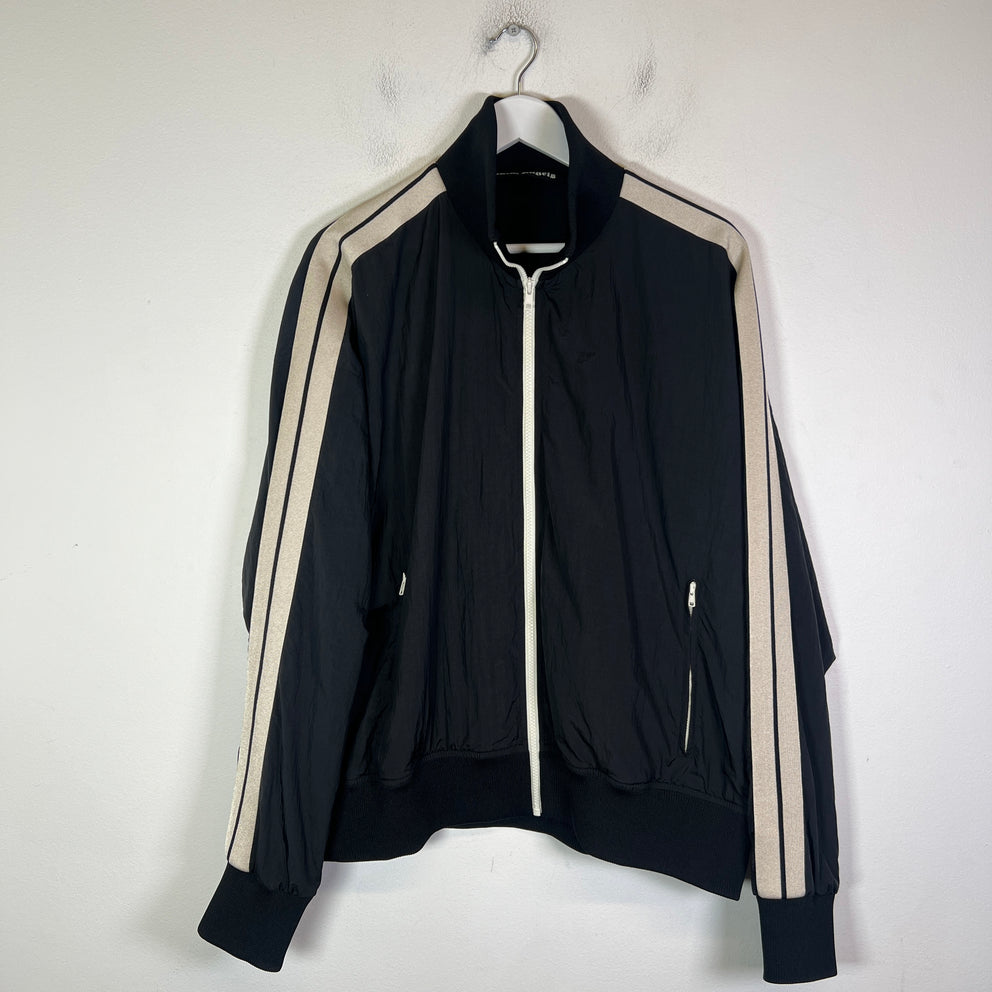 Palm Angels Curved Logo Nylon Windbreaker Jacket