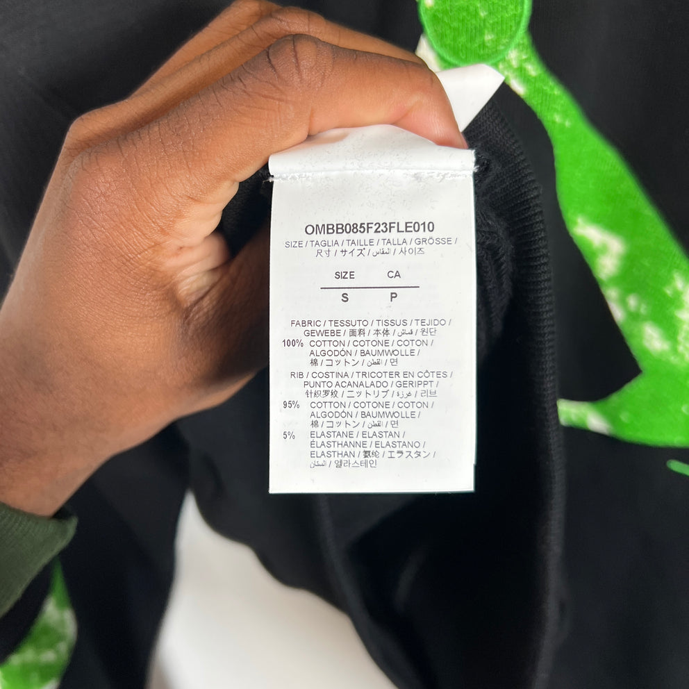 Off-White Black/Green 'Moon Camera' Hoodie Size S