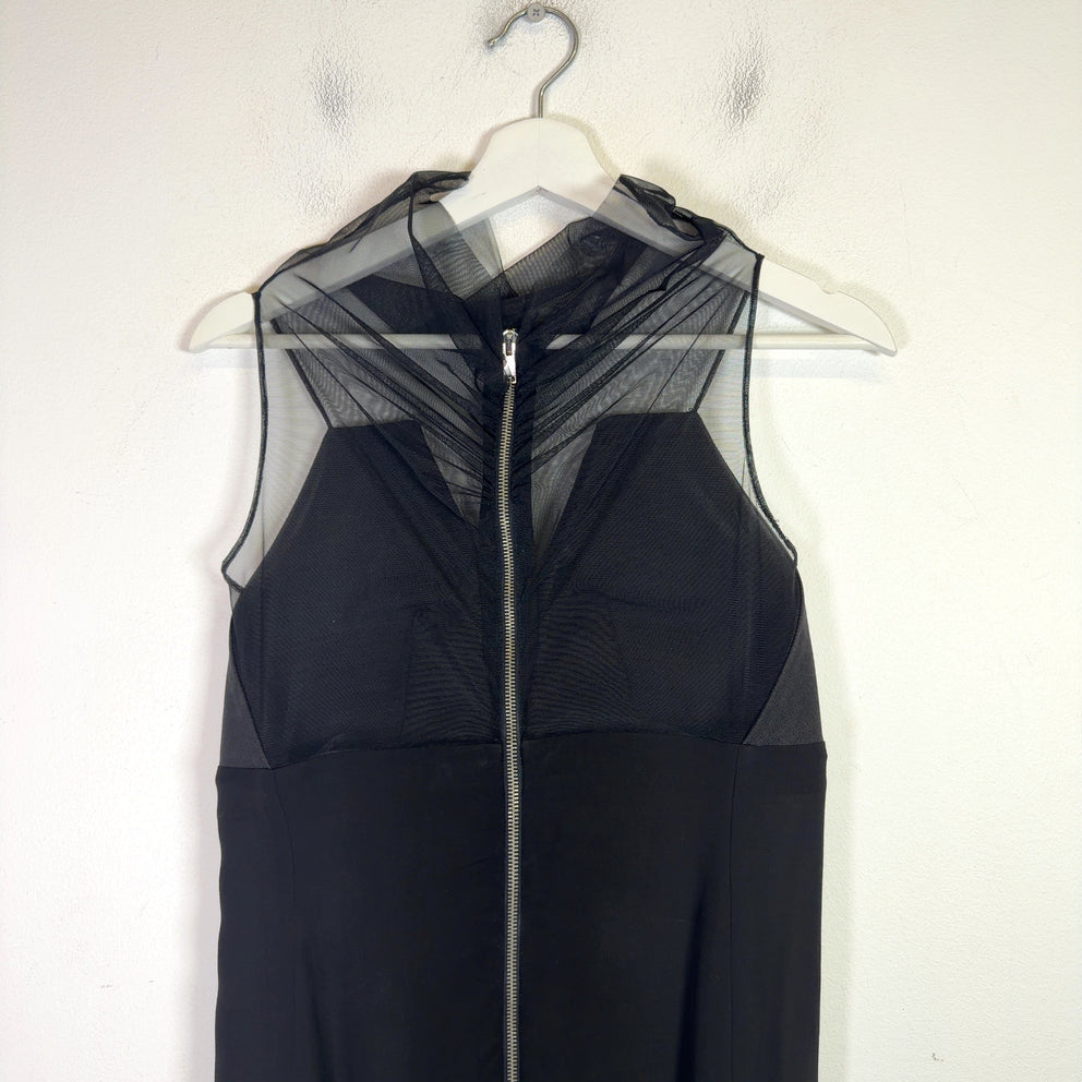 Rick Owens SS13 Sheer High-Neck Dress
