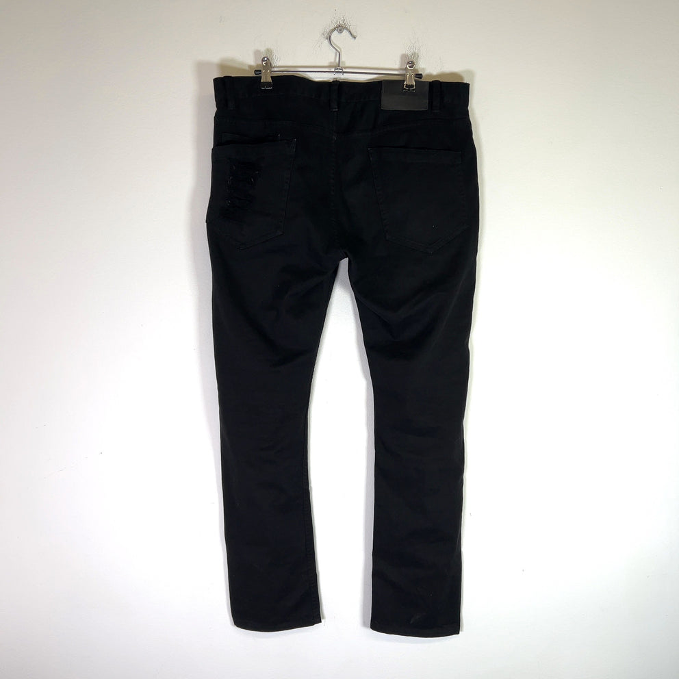 Helmut Lang Black Distressed Jeans