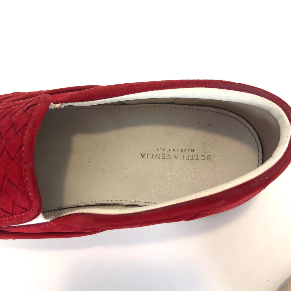 Bottega Veneta Intrecciato Weave Suede Lowtop Sneakers