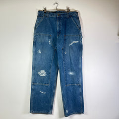 Carhartt Vintage Distressed Denim Double Knee Carpenter Jeans