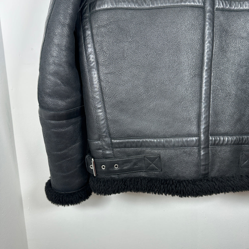 Acne Sherling Flight Jacket Size 48
