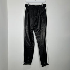 Amiri 'AM' Logo Leather Jogger Pants Size L