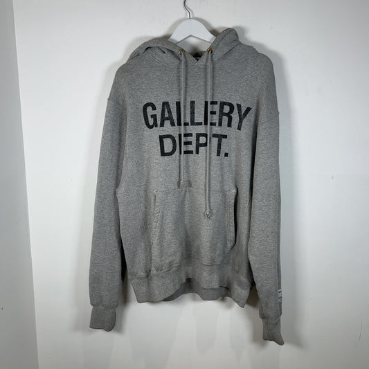 Gallery Dept Spell Out Logo Grey Hoodie