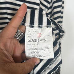 CDG Play Striped Heart Longsleeve Size XL