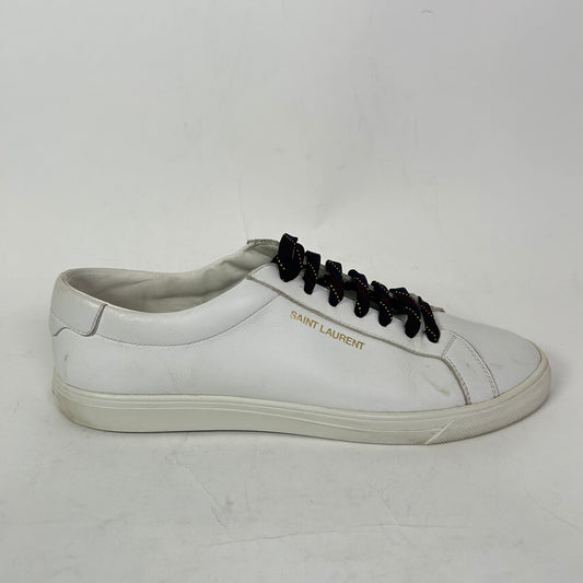 Saint Laurent White Andy Leather Low-Top Sneaker Size 42