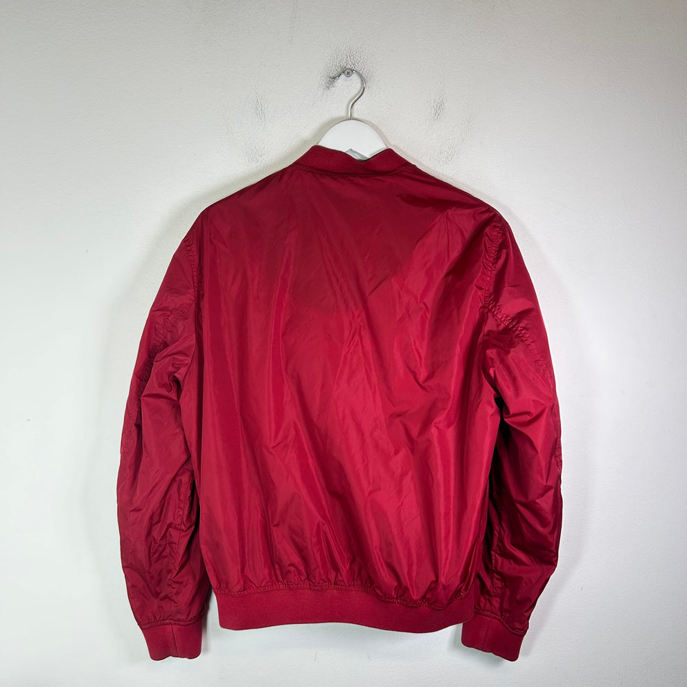 Gucci Navy/Red GG Reversible Bomber Jacket Size 46