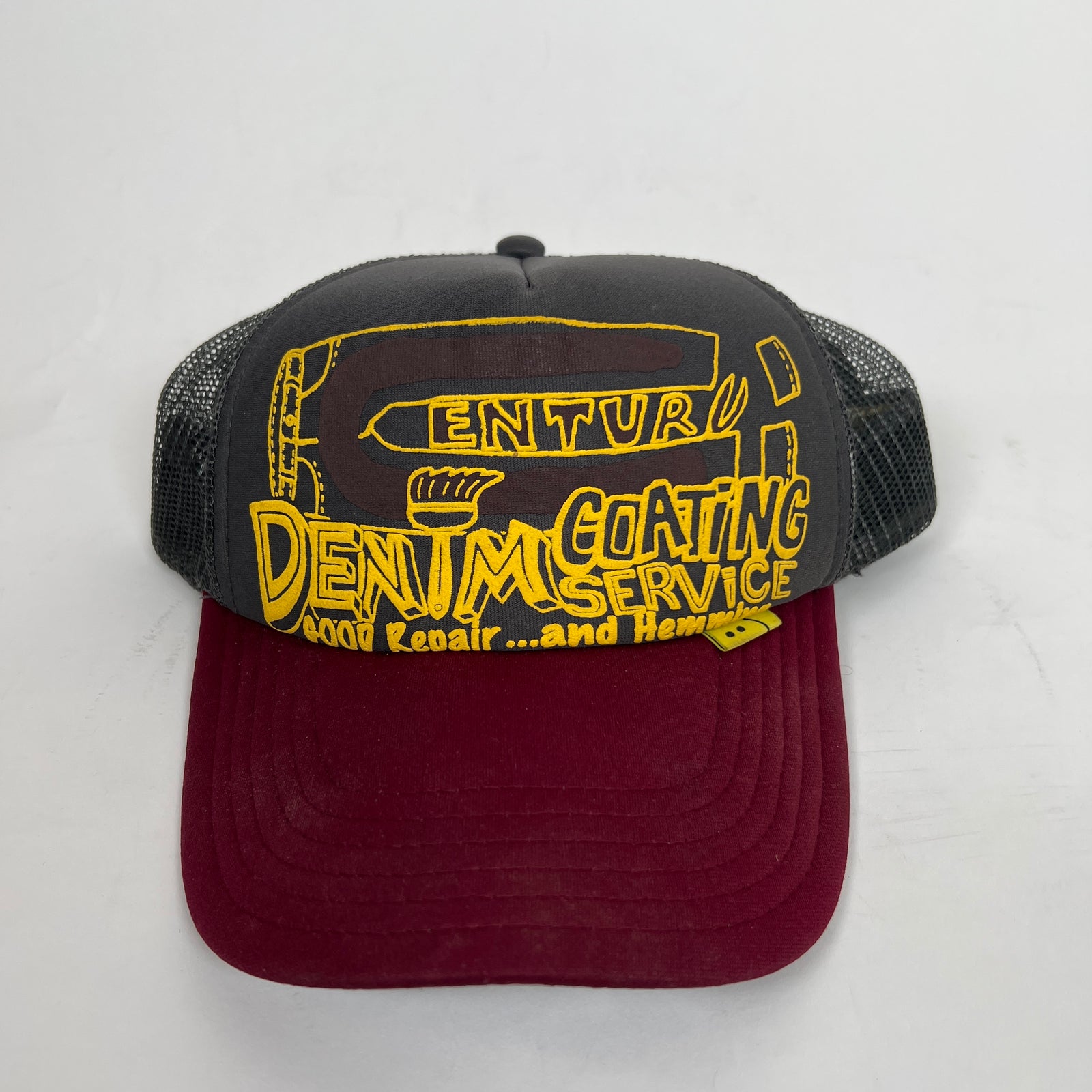Kapital Grey Denim Coating Trucker Hat