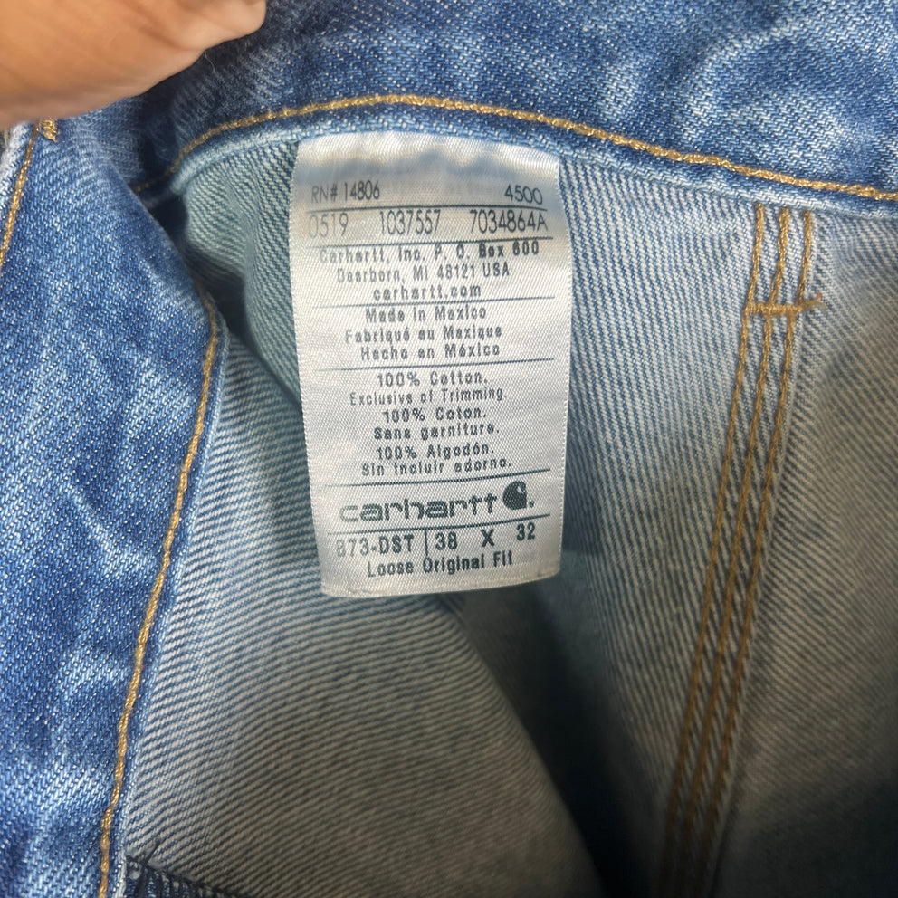Carhartt Vintage Distressed Denim Double Knee Carpenter Jeans
