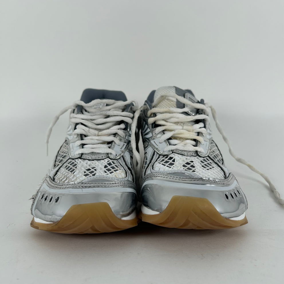 Bottega Veneta Orbit White/Silver Sneaker Size 41