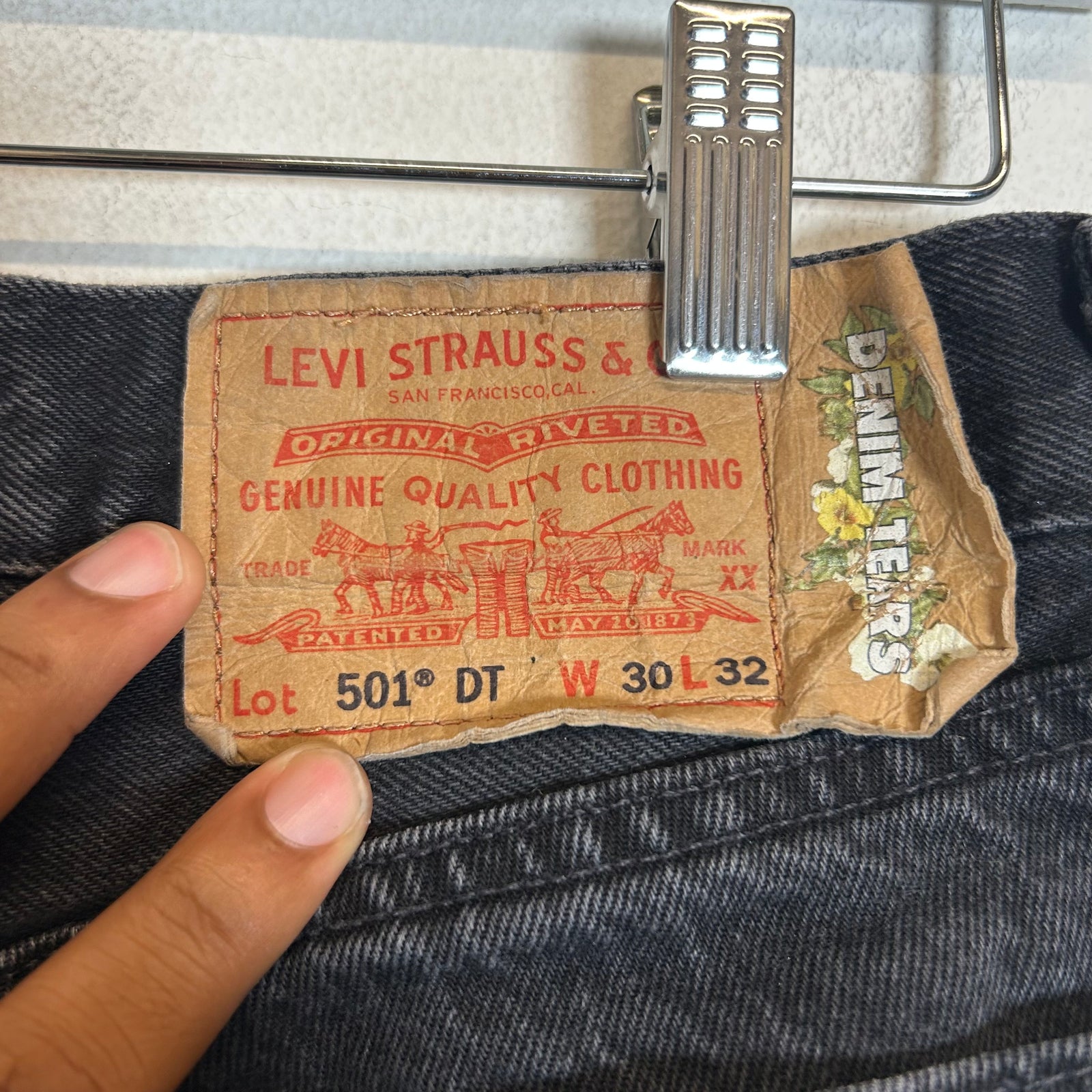 Denim Tears Black Wreath Jeans Size 30