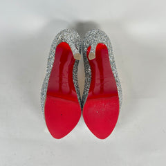Christian Louboutin Lady Peep 150 Crystal Platform Heels Size 37