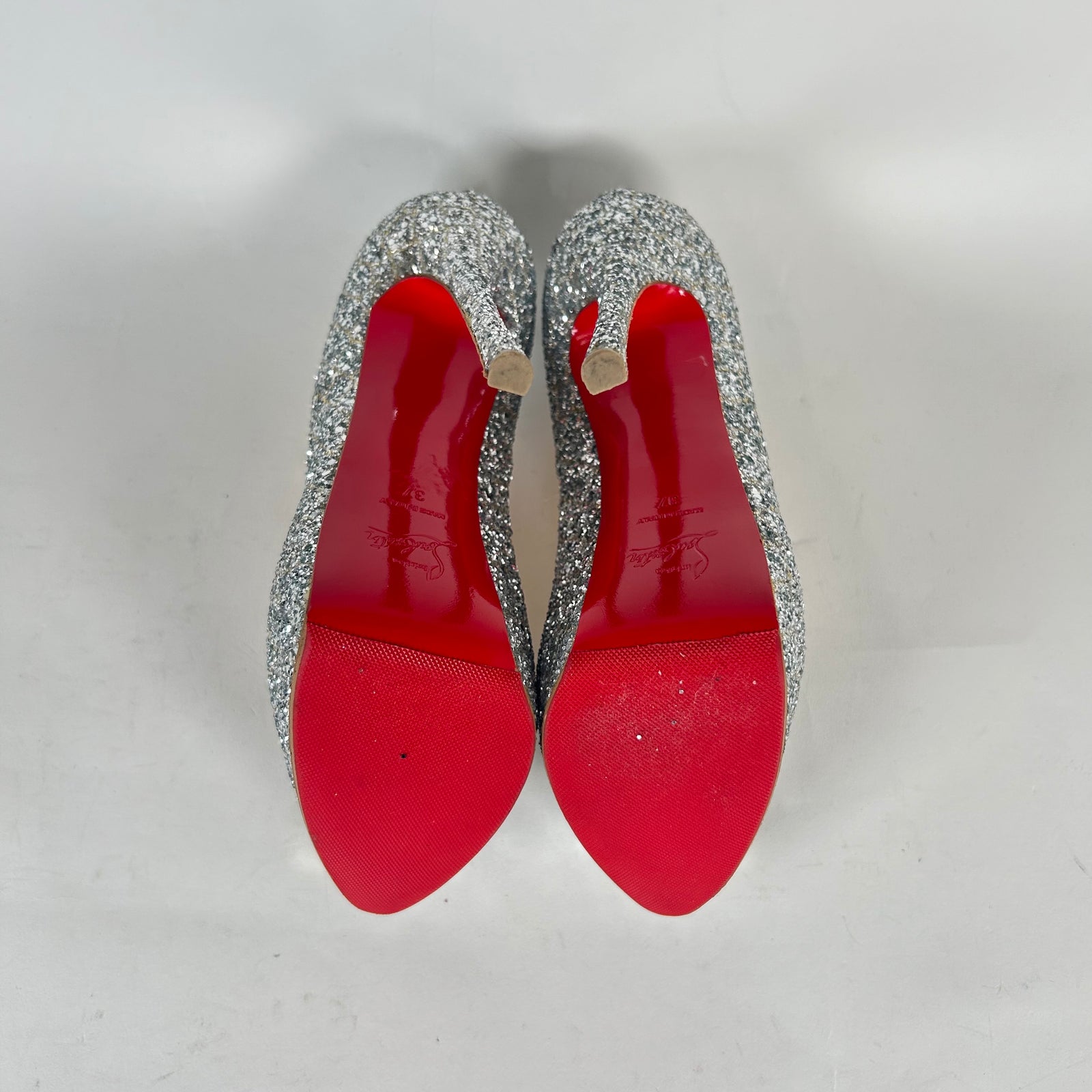 Christian Louboutin Lady Peep 150 Crystal Platform Heels Size 37