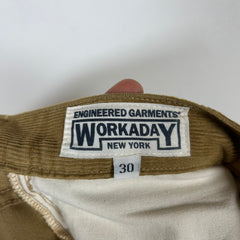 Engineered Garments Tan Workaday Corduroy Pants Size 30
