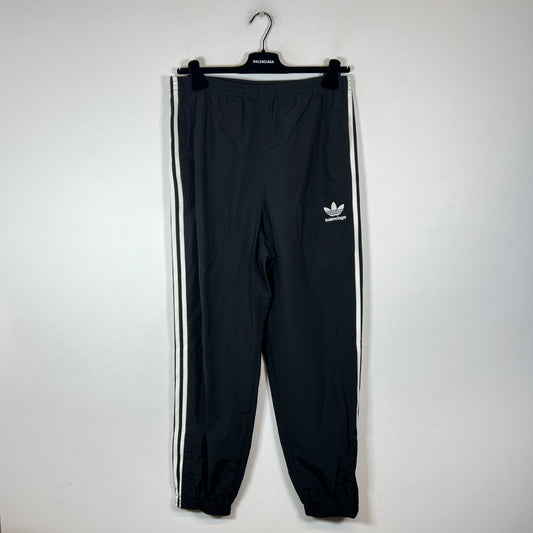 Balenciaga x Adidas Black Striped Nylon Track Pants Size 32